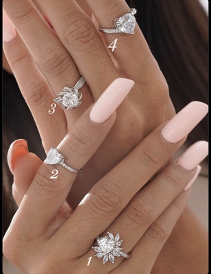 انگشتر جواهري سفيد 